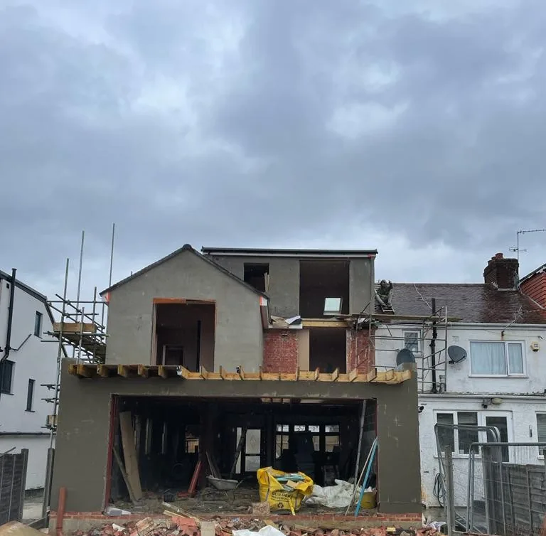 Extension building work carried out by Norwich Builders in Norfolk