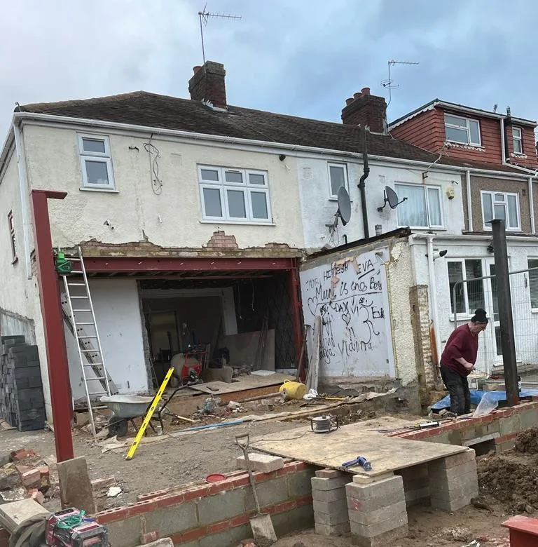 Extension building work carried out by Norwich Builders in Norfolk