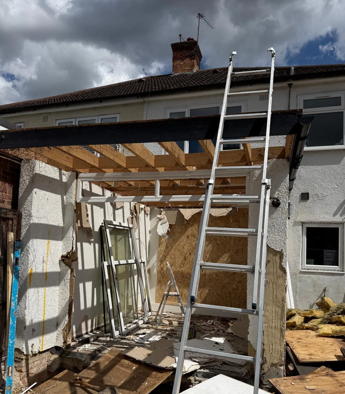 Extension building work carried out by Norwich Builders in Norfolk