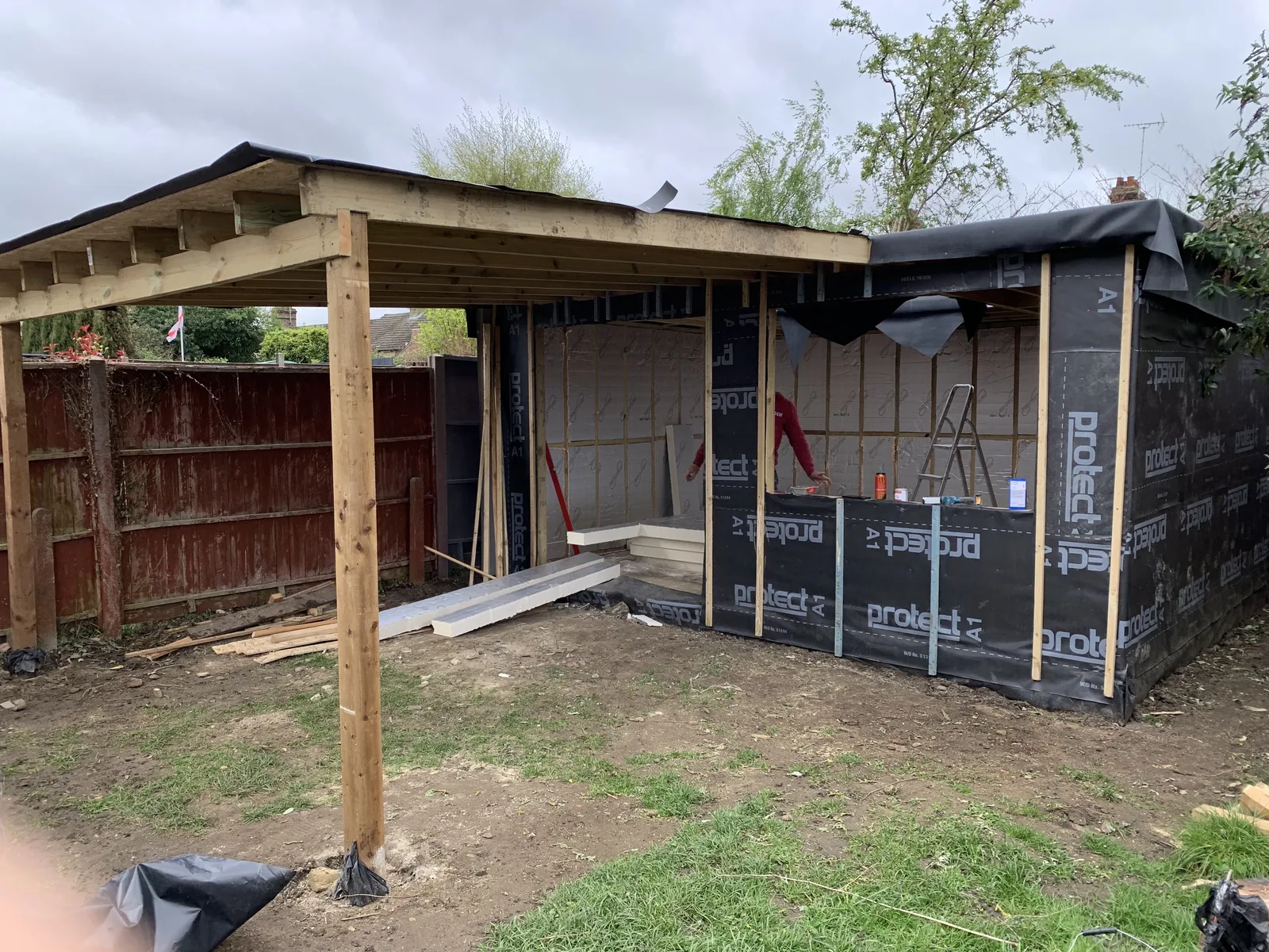 Extension building work carried out by Norwich Builders in Norfolk
