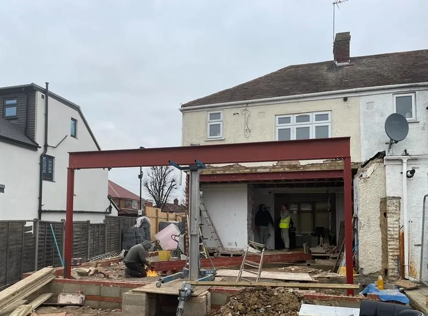 Extension building work carried out by Norwich Builders in Norfolk